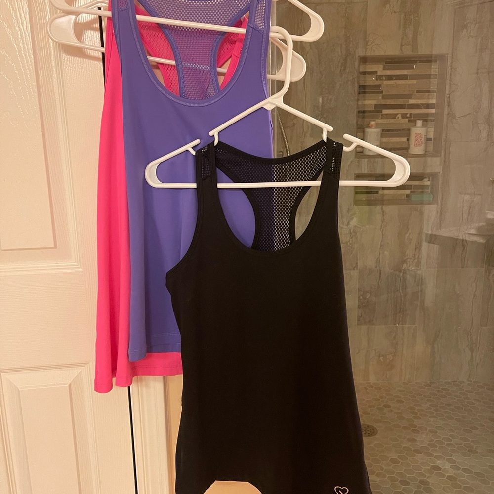 Black Purple Pink Women's Tank Tops